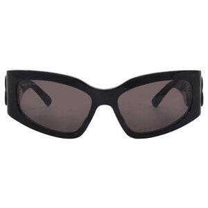 New Authentic Balenciaga Grey Rectangular Ladies Sunglasses BB0321S 001 57 BB032